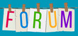 © Sona - Word 'Forum' attached with hairpins