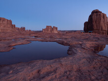 The Courthouse Towers In Arches National Park