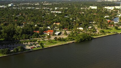 Wall Mural - Baywood Park aerial drone video Miami