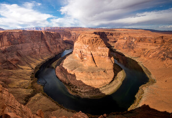 Horseshoe bend of the Colorado river in Page Arizona