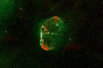 green galaxy in deep space. elements of this image furnished by nasa