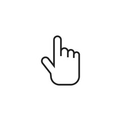 Wall Mural - standard white and black hand cursor vector isolated on white background. stock illustration.