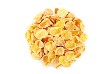 Wall Mural - Yellow cornflakes closeup