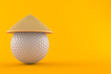 Sticker - Golf ball with chinese hat