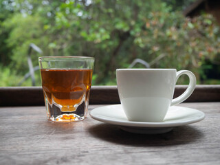 cup of tea on table