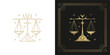 Zodiac libra horoscope sign line art silhouette design vector illustration