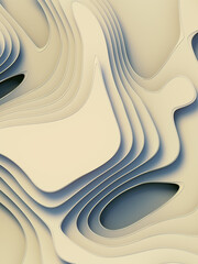 Leinwandbilder - Abstract 3d rendering background with white waving surface with stripes