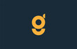 yellow color alphabet small letter g logo design