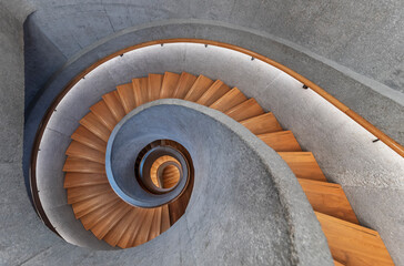 Poster - Modern spiral staircase. Contemporary architecture abstract background