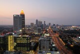 Fototapeta  - Atlanta skyline at dawn
