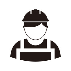 Construction worker icon illustration symbol