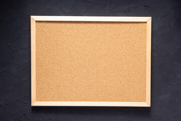 Wall Mural - cork board at dark concrete painted wall