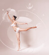 © Artem Popov - graceful ballerina dancing in soap bubble