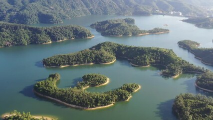 Sticker - Aerial view of Reservoir Landscape