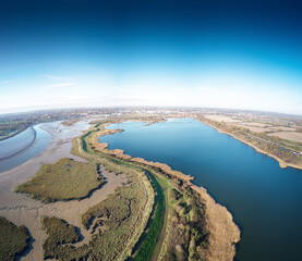 Wall Mural - birds eye view of maldon in essex england