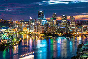 Wall Mural - Downtown Pittsburgh At Night