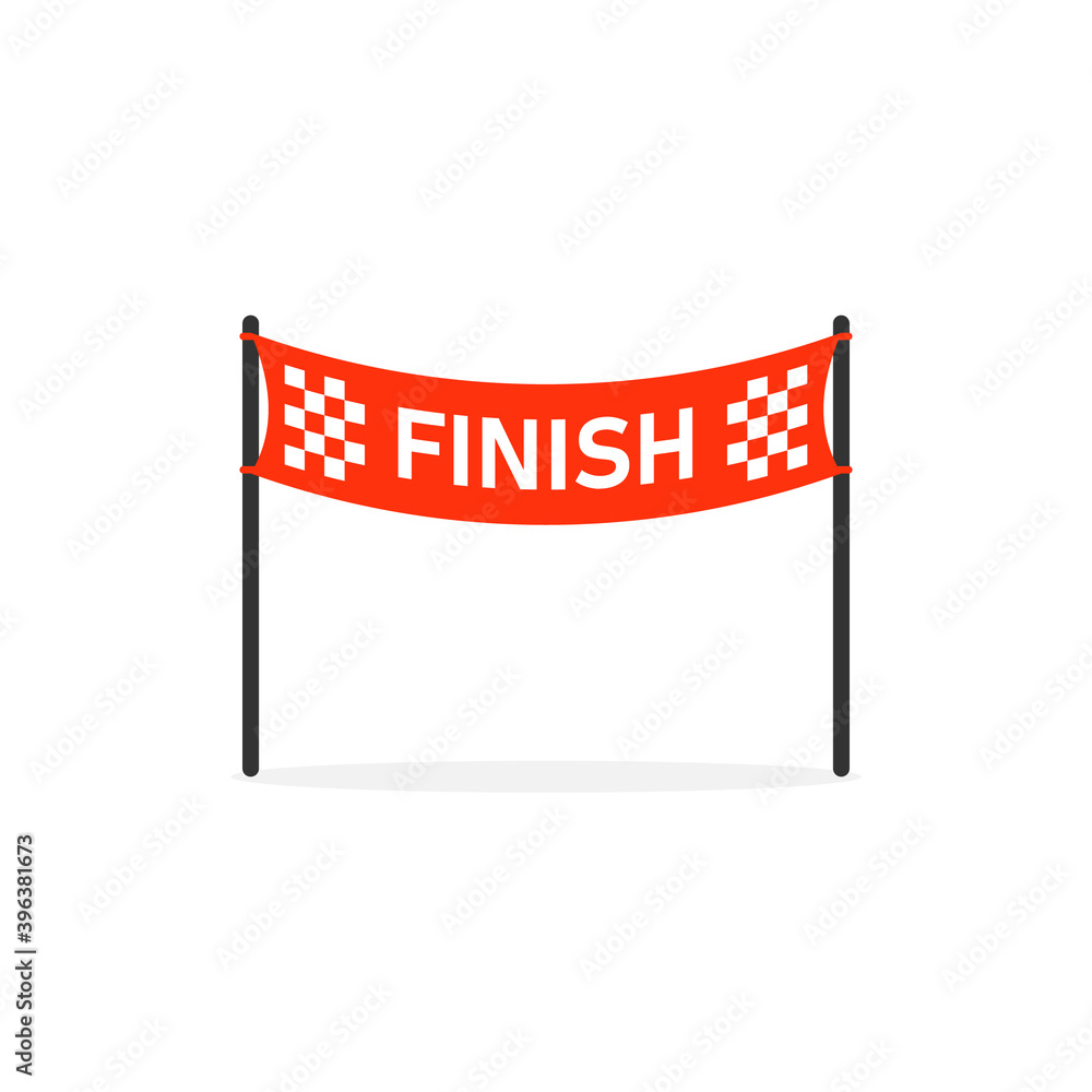 Finish arch icon. Clipart image isolated on white background. Stock ...