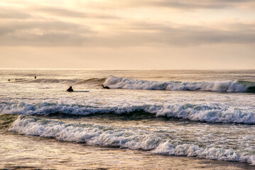 Wall Mural - morning surf - an illustration.