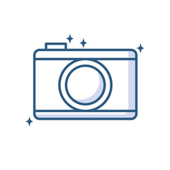 Canvas Print - photo camera device technology object line style icon