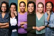 © Djomas - Group of 6 beautiful commercial women laughing