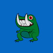 frog laughing out loud, streetwear or t-shirt design
