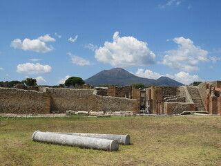 Wall Mural - Vista del Vesuvio da Pompei