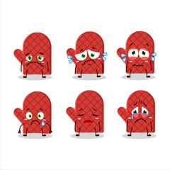 Poster - Oven mitt cartoon character with sad expression