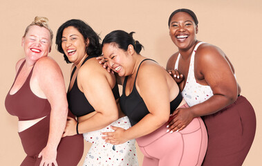 body positivity diverse curvy women sportswear