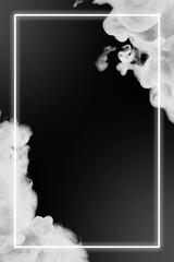 Poster - Smoke effect neon frame gradient gray