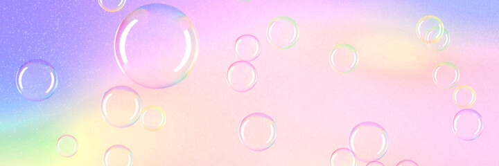 Wall Mural - bubble effect holographic pattern background