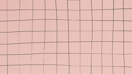 Canvas Print - Distorting grid on dull pink wallpaper