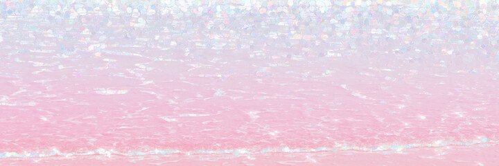 Poster - Sparkle shore waves image background