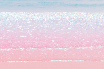Wall Mural - sparkle beach waves pastel image background