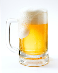 Canvas Print - Draught beer png in a mug mockup