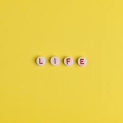 Canvas Print - LIFE beads lettering word typography