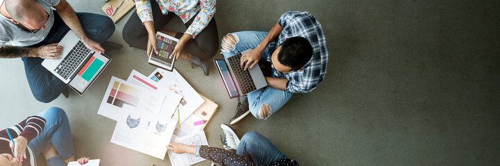 diverse people brainstorming new ideas
