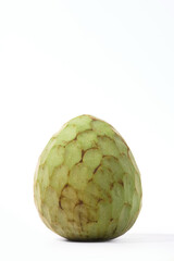 Wall Mural - Cherimoya fruit isolated on white background. Exotic fruit on white.