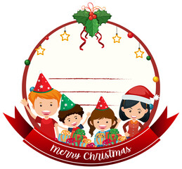 Poster - Blank Merry Christmas card template