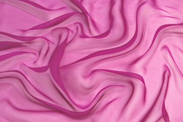 Wall Mural - Abstract pink color silk chiffon fabric texture. A mockup of silk tissue as background at  the artistic layout.