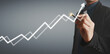 © violetkaipa - Hand drawing  chart.  graph stock of growth.v..