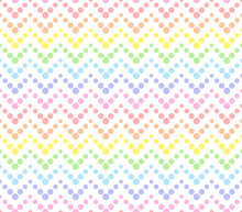 Rainbow Seamless Zigzag Pattern, Vector Illustration. Seamless Chevron Pattern With Pastel Colorful Lines From Dots. Kids Pastel Rainbow Geometric Background