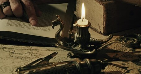 Wall Mural - scholar reading old book
