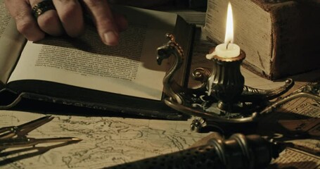Wall Mural - scholar reading old book