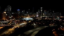 Time Lapse In Chicago At Night Long Exposure