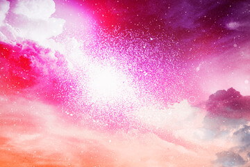 Wall Mural - colorful abstract universe textured background