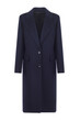 Dark Blue Wool Women's Coat. Front view