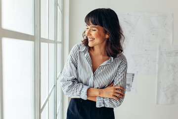 Portrait of happy business woman