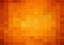Abstract Orange Grid Mosaic Background, Modern Abstract Illustration With Triangles. Creative Design Polygonal Template Mosaic With Squares.