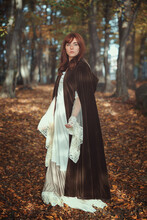 Beautiful Medieval Woman In A Forest
