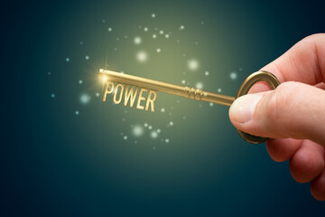 Wall Mural - key to your power motivational concept